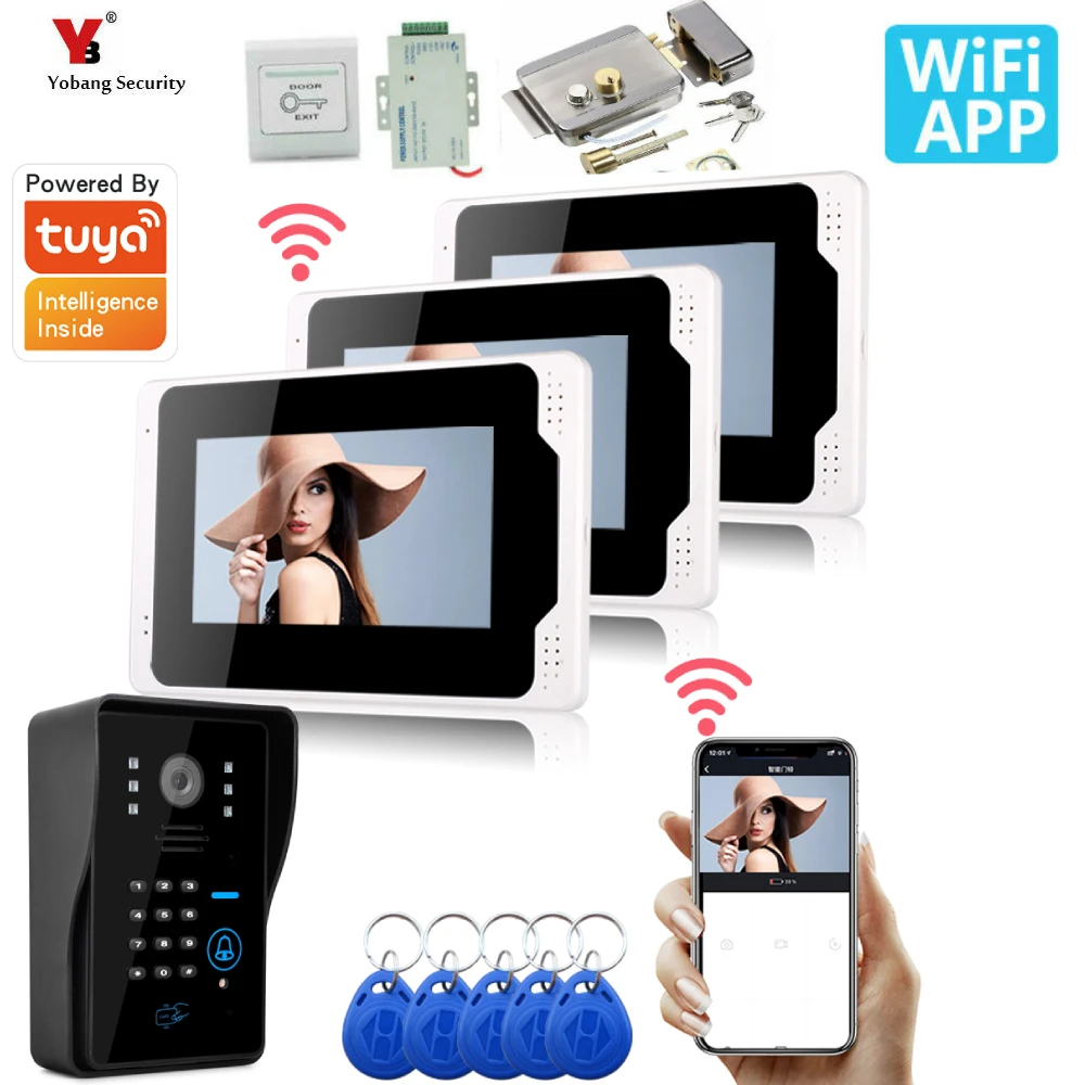 7 inch Video Intercom For Home Apartment WiFi Wired Video Doorbell Doorphone System Tuya Smart Doorlock Unlock
7 inch Video Intercom For Home Apartment WiFi Wired Video Doorbell Doorphone System Tuya Smart Doorlock Unlock