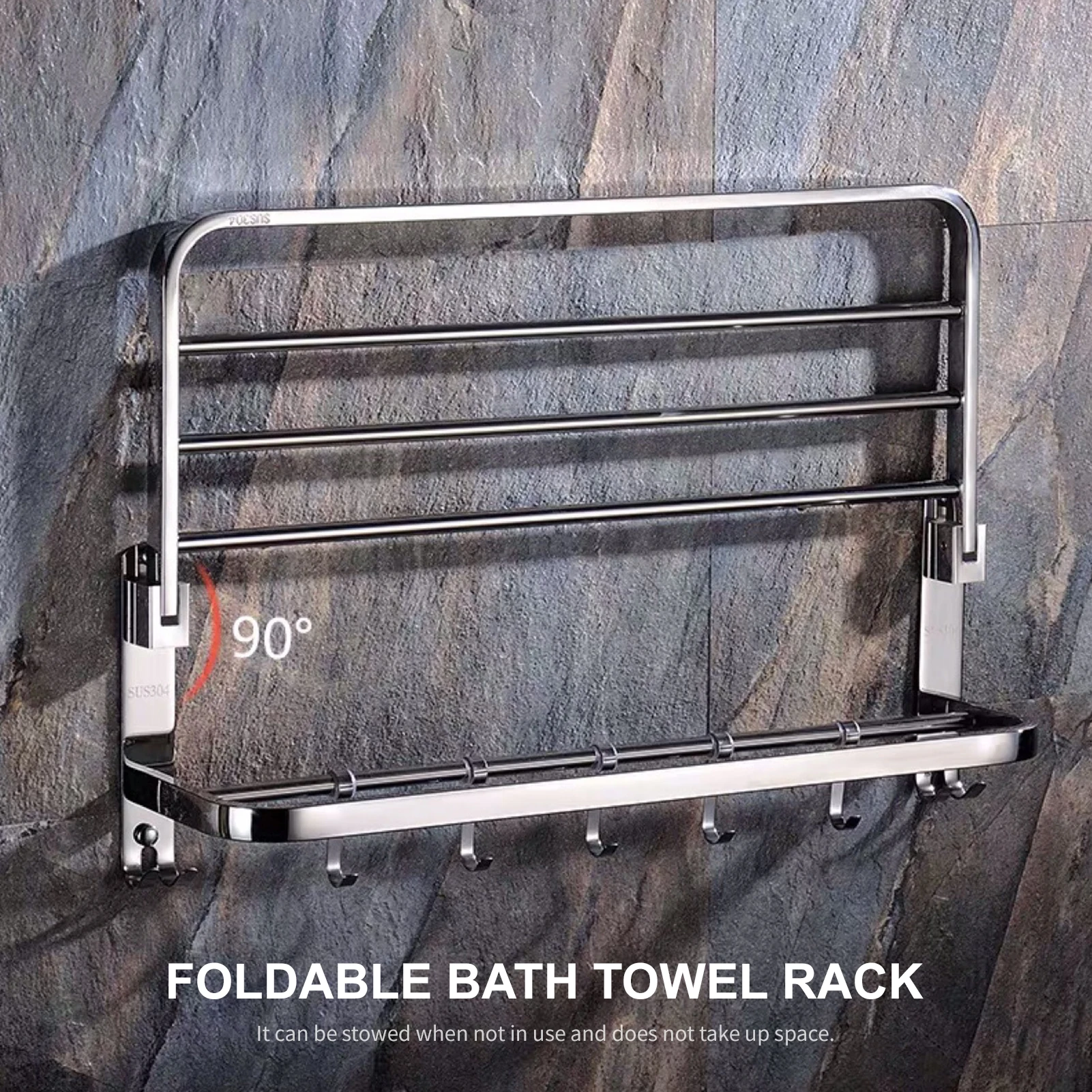 2021Bath Towel Rack Double Layered Foldable Bathroom Shelves with Removable Hooks Wall Mounted Towel Holder Bathroom Accessories
2021Bath Towel Rack Double Layered Foldable Bathroom Shelves with Removable Hooks Wall Mounted Towel Holder Bathroom Accessories