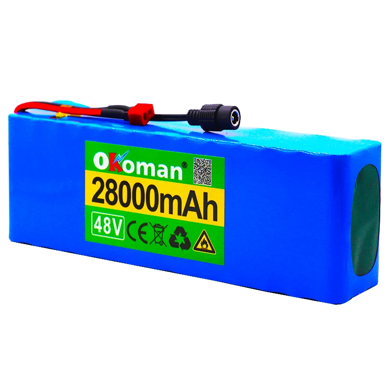 48v литий-ионный аккумулятор 28Ah 1000w 13S3P комплект батарей для электровелосипеда 54 6 v