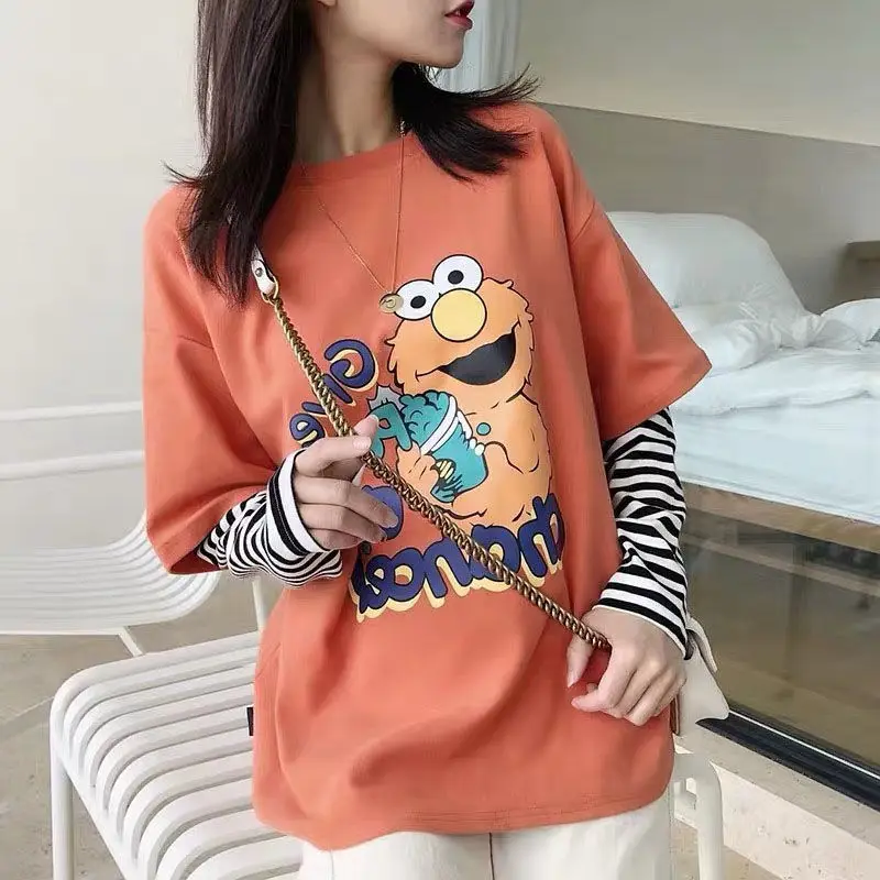 Новинка весна-осень 2021, женская одежда, Корейская версия, женская футболка в иностранном стиле с длинным рукавом
Новинка весна-осень 2021, женская одежда, Корейская версия, женская футболка в иностранном стиле с длинным рукавом