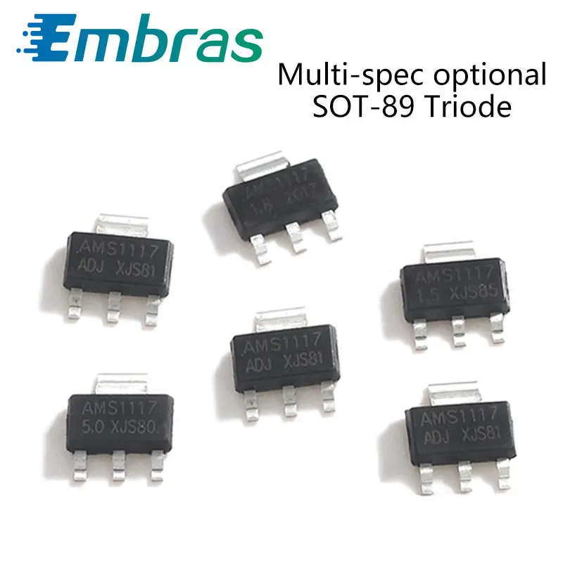 10 шт. SMD малое падение транзистор стабилизатора напряжения Триод AMS1117-1.5V AMS1117-1.2V AMS1117-ADJ AMS1117-5.0V AMS1117-3.3V СОТ-89
10 шт. SMD малое падение транзистор стабилизатора напряжения Триод AMS1117-1.5V AMS1117-1.2V AMS1117-ADJ AMS1117-5.0V AMS1117-3.3V СОТ-89