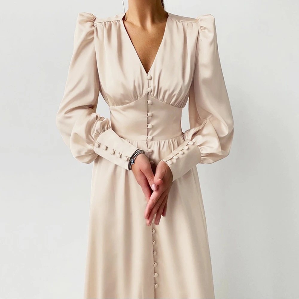 Dresses For Women 2021 Long Sleeve Satin Dress European American Clothing Vestido De Mujer Casual Robe Femme Ete Vestidos
Dresses For Women 2021 Long Sleeve Satin Dress European American Clothing Vestido De Mujer Casual Robe Femme Ete Vestidos