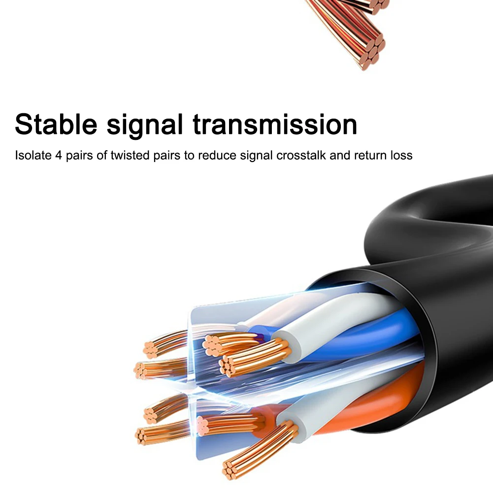 

Cat8 Ethernet Cable 40Ghbps, 2000MHz Network Cable Gold Plated RJ45 Connenctors, Shielded Twisted Pair lan cable