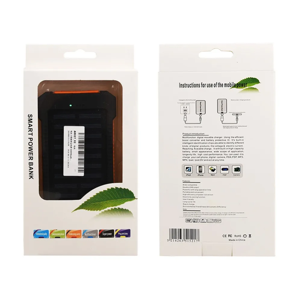 2021 20000mah Solar Power Bank For 11 pro External Battery Waterproof Dual USB Charge Mobile Accessories Hot Sale
2021 20000mah Solar Power Bank For 11 pro External Battery Waterproof Dual USB Charge Mobile Accessories Hot Sale