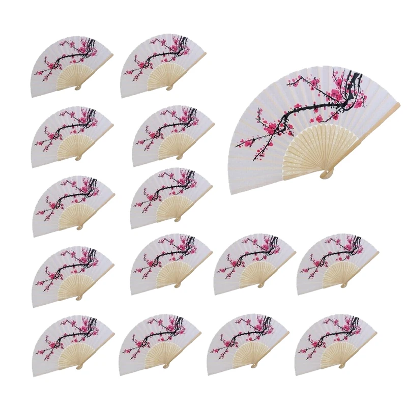 15 PCS Delicate Plum Blossom Design Folding Hand Fan Wedding Gifts,Ladies, Church Wedding Gift, Party Favors, DIY
15 PCS Delicate Plum Blossom Design Folding Hand Fan Wedding Gifts,Ladies, Church Wedding Gift, Party Favors, DIY