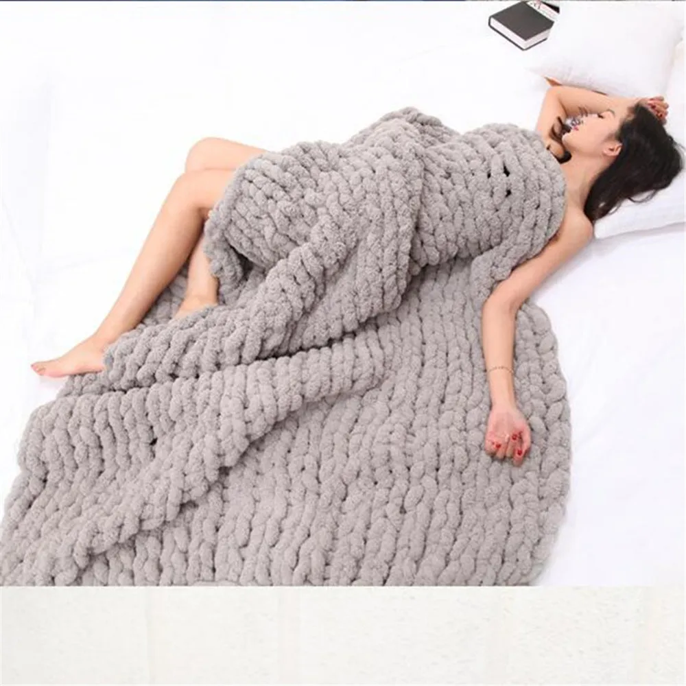 Hand Chunky Knitted Blanket Large Soft Warm Winter Bed Sofa Blanket Thick Yarn Merino Wool Bulky Knitting Blanket
Hand Chunky Knitted Blanket Large Soft Warm Winter Bed Sofa Blanket Thick Yarn Merino Wool Bulky Knitting Blanket