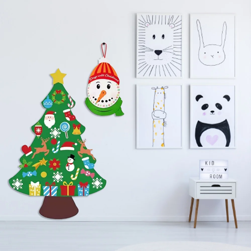 Kids DIY Felt Christmas Tree Wall Hanging Christmas Pendant Merry Christmas Decorations for Home Navidad 2021 New Year Christmas
Kids DIY Felt Christmas Tree Wall Hanging Christmas Pendant Merry Christmas Decorations for Home Navidad 2021 New Year Christmas