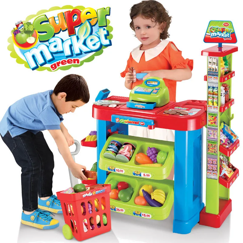 Children's Pretend Play Toy Market Table Cooking Food Fruit Lighting Sound Effect Gift Shopping Cart Cashier Register Toy
Children's Pretend Play Toy Market Table Cooking Food Fruit Lighting Sound Effect Gift Shopping Cart Cashier Register Toy