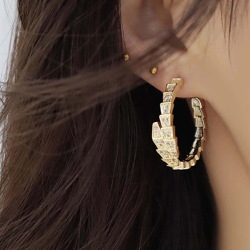 Japanese&Korea New Design Crystal Snake Stud Earrings for Women Fashion Brand Jewelry Gift Animal Earrings
Japanese&Korea New Design Crystal Snake Stud Earrings for Women Fashion Brand Jewelry Gift Animal Earrings
