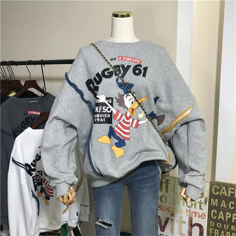 Sweatshirts Women Spring Autumn Thin 2021 Korean Fashion Cartoon Pattern Loose Pullovers Jacket Top Kpop Clothes Sudaderas
Sweatshirts Women Spring Autumn Thin 2021 Korean Fashion Cartoon Pattern Loose Pullovers Jacket Top Kpop Clothes Sudaderas