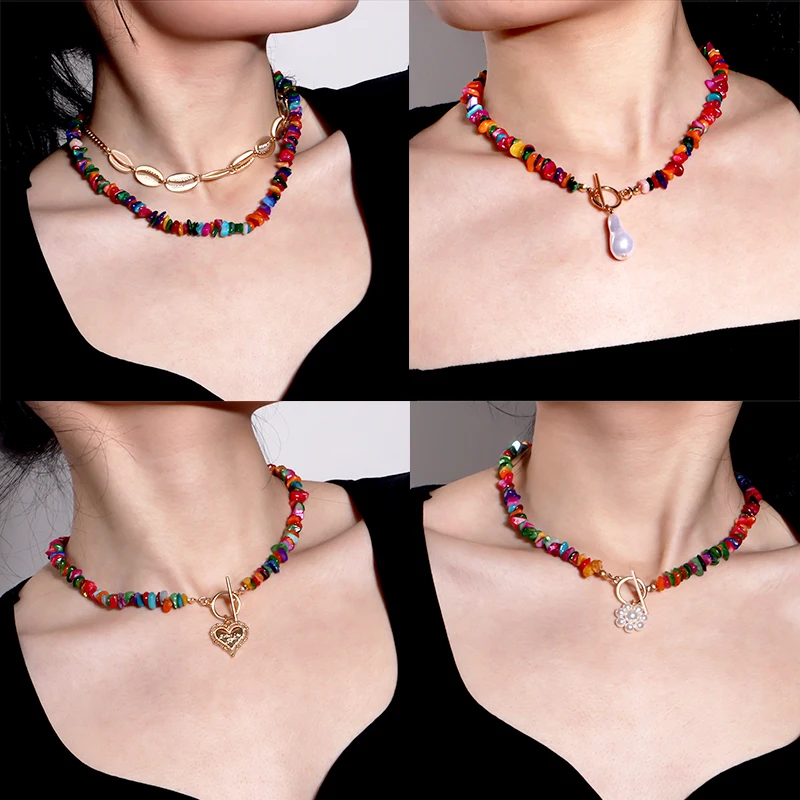 New 2021 Summer Women's Necklace Luxury Jewelry Temperament Shell Multi Layer Color Stone Versatile Necklace Women's Necklace
New 2021 Summer Women's Necklace Luxury Jewelry Temperament Shell Multi Layer Color Stone Versatile Necklace Women's Necklace