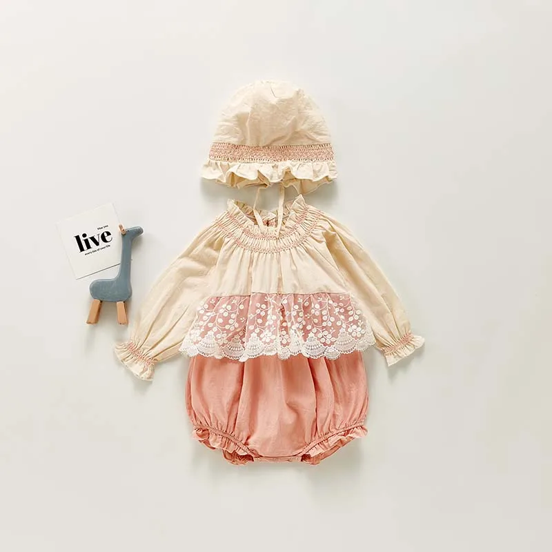 Bear Leader Infant Baby Princess Cute Bodysuits With Hat New Fall Newborn Lace Patchwork Rompers Toddler Girl Fashion Clothes 
Bear Leader Infant Baby Princess Cute Bodysuits With Hat New Fall Newborn Lace Patchwork Rompers Toddler Girl Fashion Clothes