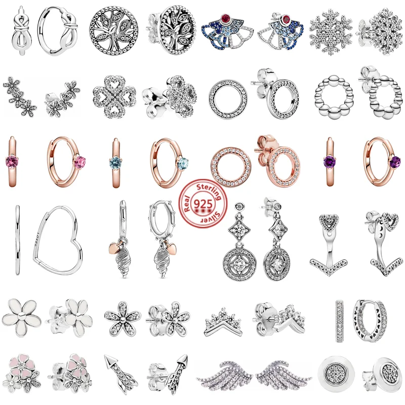 Real 925 Sterling Silver Big Heart CZ Zircon Flowers Family Tree Earrings For Women Fashion Original Silver Earring Jewelry Gift 
Real 925 Sterling Silver Big Heart CZ Zircon Flowers Family Tree Earrings For Women Fashion Original Silver Earring Jewelry Gift