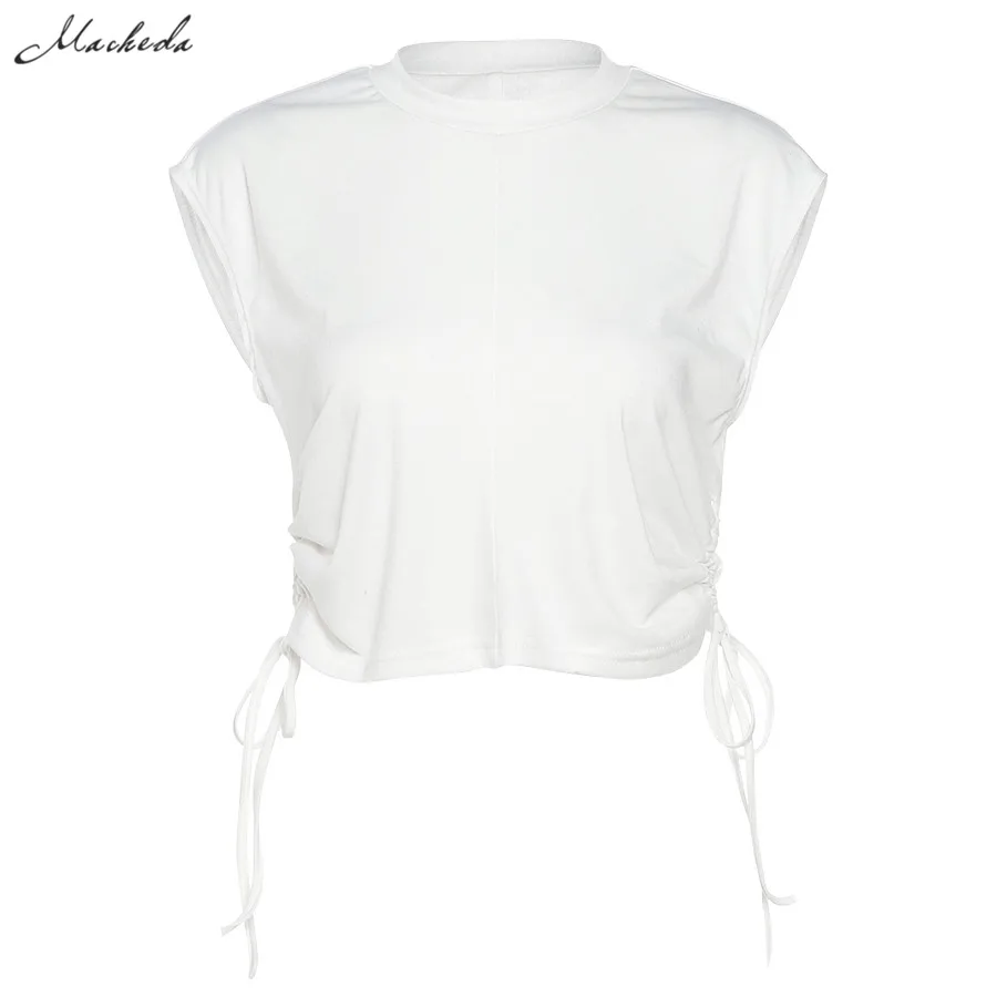 Summer Solid Fashion Side Drawstring T Shirt Women Sleeveless O Neck Knitting Clothing Lady Sexy Slim Top 2021 New
Summer Solid Fashion Side Drawstring T Shirt Women Sleeveless O Neck Knitting Clothing Lady Sexy Slim Top 2021 New
