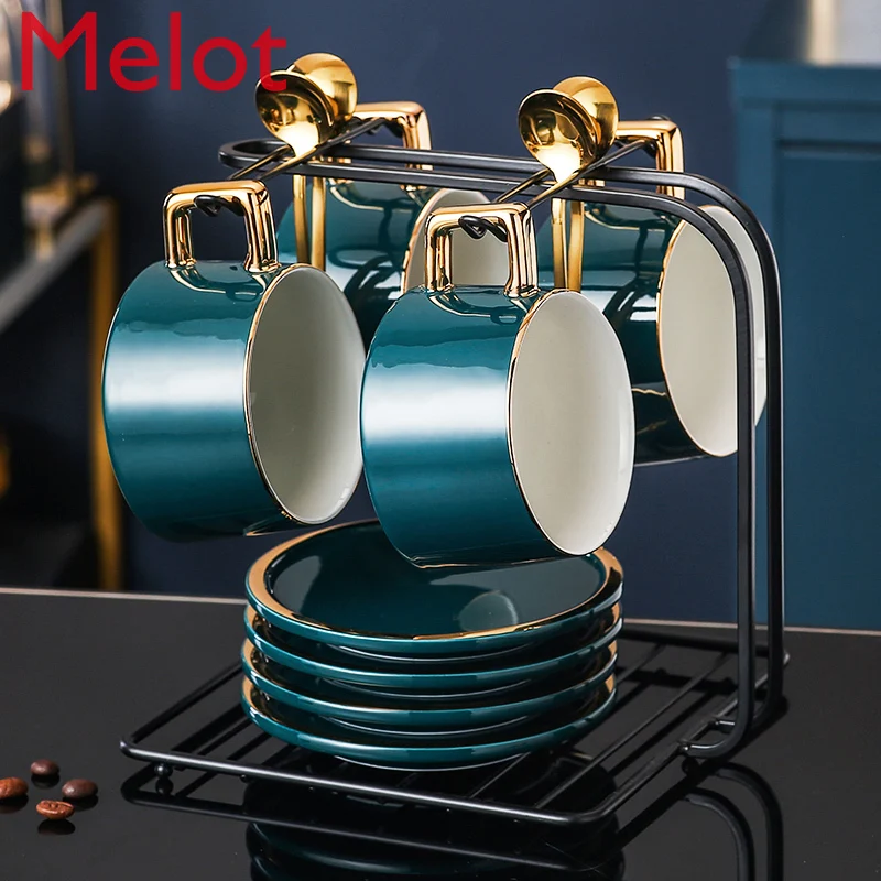 Dark Green Coffee Cup Set European Small Luxury Coffee Cup and Saucer English Afternoon Tea Set Luxury Cup High Grade Gift
Dark Green Coffee Cup Set European Small Luxury Coffee Cup and Saucer English Afternoon Tea Set Luxury Cup High Grade Gift