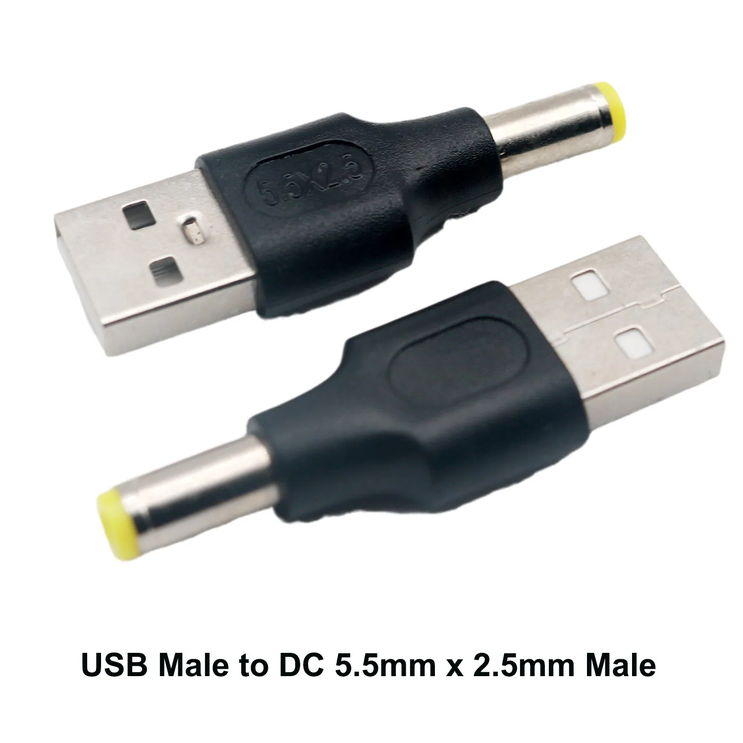 10pcs USB 2.0 Type A Male To 5.5mm x 2.5mm Plug 5V DC Power Supply Adapter Connector Converter
10pcs USB 2.0 Type A Male To 5.5mm x 2.5mm Plug 5V DC Power Supply Adapter Connector Converter
