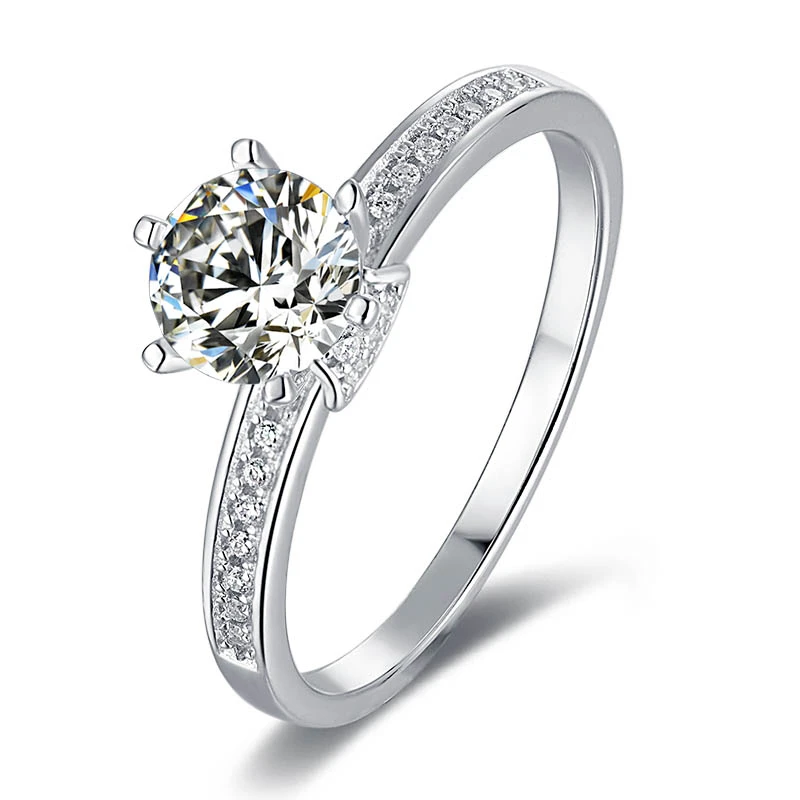 925 Silver Color Moissanites 1carat Main Stone Side Stone Row Setting Cubic Zirconia Ring Jewlery Anillos M25A
925 Silver Color Moissanites 1carat Main Stone Side Stone Row Setting Cubic Zirconia Ring Jewlery Anillos M25A