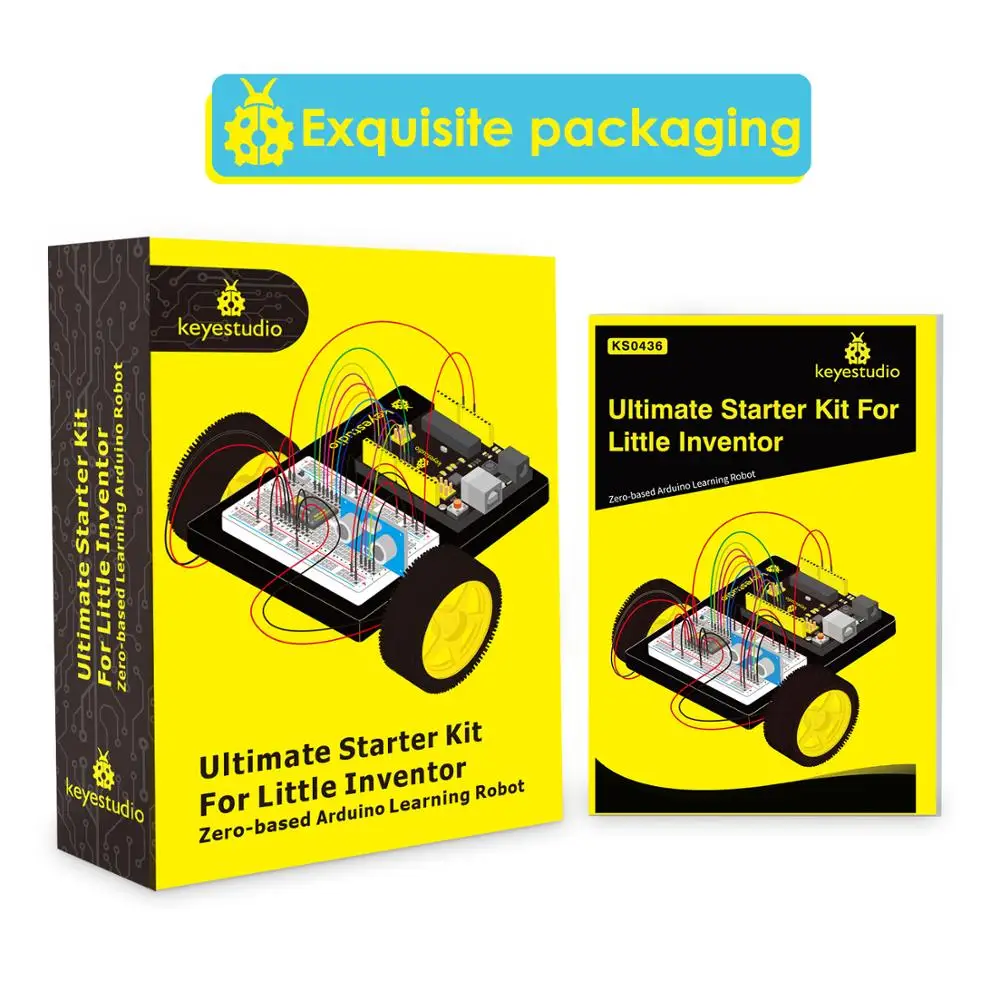 Keyestudio Ultimate Starter Kit/автомобильный набор роботов для Arduino Little Inventor (Обучающий робот