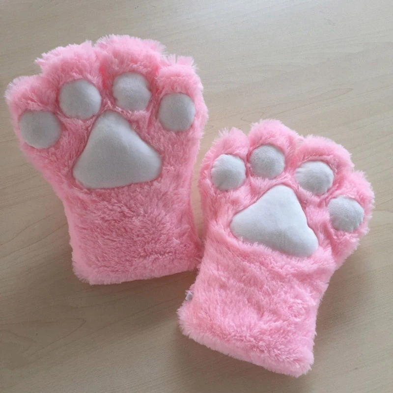 Fashion Girls Lovely Cat Claw Paw Plush Mittens Warm Soft Plush Short Fingerless Women Bear Cat Gloves Half Finger Gifts
Fashion Girls Lovely Cat Claw Paw Plush Mittens Warm Soft Plush Short Fingerless Women Bear Cat Gloves Half Finger Gifts