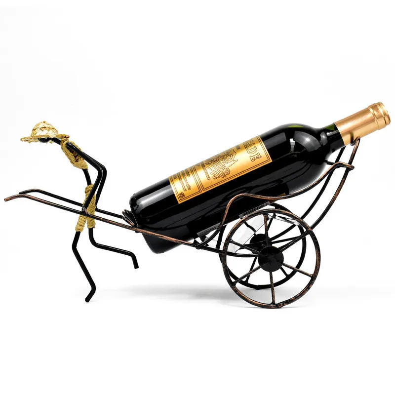 Creativity Chinese Style Gift Human Rickshaw Wine Rack Retro Iron Wine Rack Home Decoration Wine Rack Stand Wine Bottle Holder
Creativity Chinese Style Gift Human Rickshaw Wine Rack Retro Iron Wine Rack Home Decoration Wine Rack Stand Wine Bottle Holder