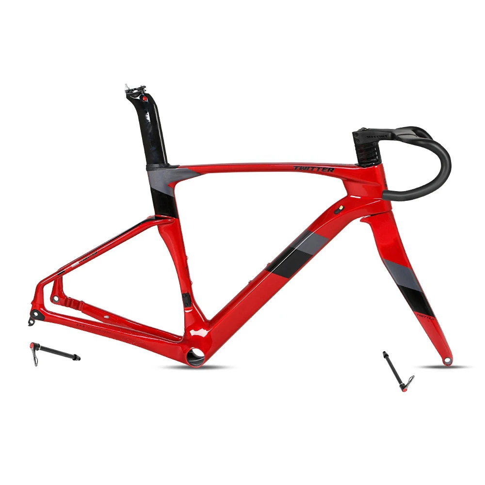 TWITTER XC-RacingEPSInner-Cable carbon fiber road bike frame disc brake700C barrel pumping12*142mm carbon disc frame Carbon T900
TWITTER XC-RacingEPSInner-Cable carbon fiber road bike frame disc brake700C barrel pumping12*142mm carbon disc frame Carbon T900
