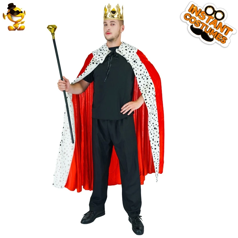 King Costume Cape Adult Mens Cosplay Luxury Velvet King's Cape Red Cloak with Crown Halloween Clothing
King Costume Cape Adult Mens Cosplay Luxury Velvet King's Cape Red Cloak with Crown Halloween Clothing