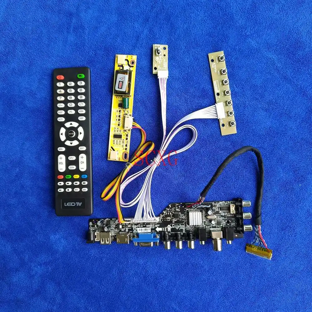 DVB Digital 2CCFL HDMI-compatible USB AV VGA LVDS-30Pin LCD Controller Board 1280*800 Fit TX39D80VC1GAA/LQ154K1LA5E/QD15TL08 KIT
DVB Digital 2CCFL HDMI-compatible USB AV VGA LVDS-30Pin LCD Controller Board 1280*800 Fit TX39D80VC1GAA/LQ154K1LA5E/QD15TL08 KIT