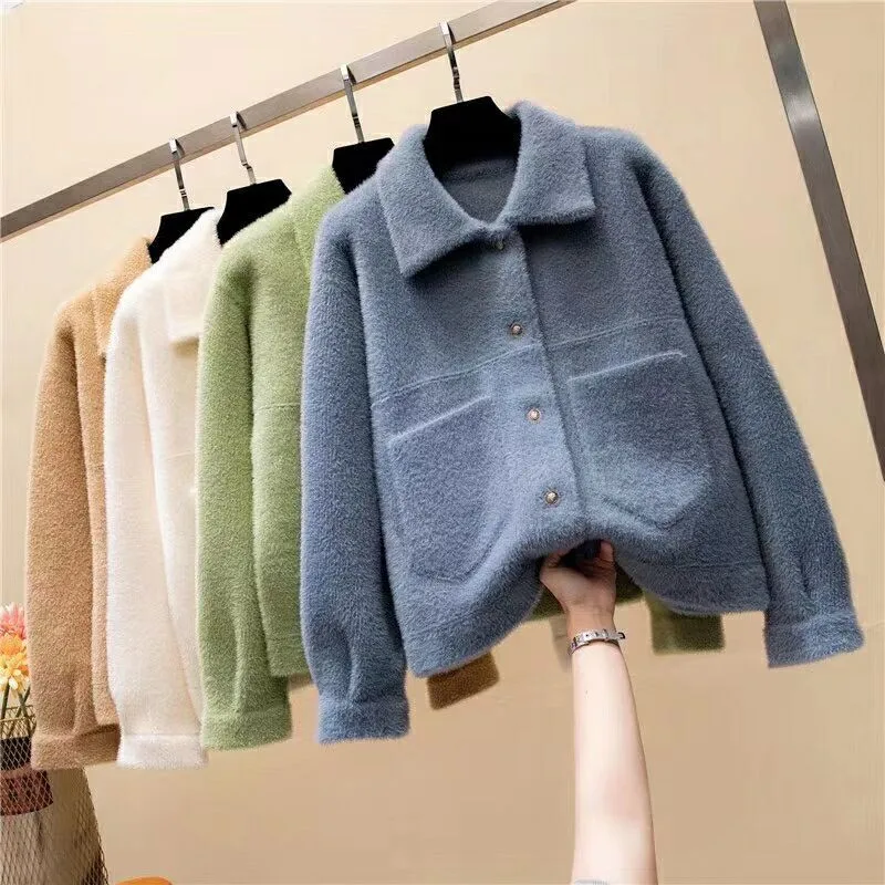 2021 Women Sweater Knit Cardigans-coat Thick And Warm Turn Down Neck Pockets New Fashion Spring And Winter
2021 Women Sweater Knit Cardigans-coat Thick And Warm Turn Down Neck Pockets New Fashion Spring And Winter