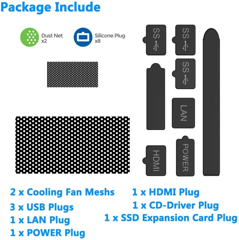Силиконовые пылезащитные заглушки комплект из 2 сетей USB HDMI LAN интерфейс драйвера