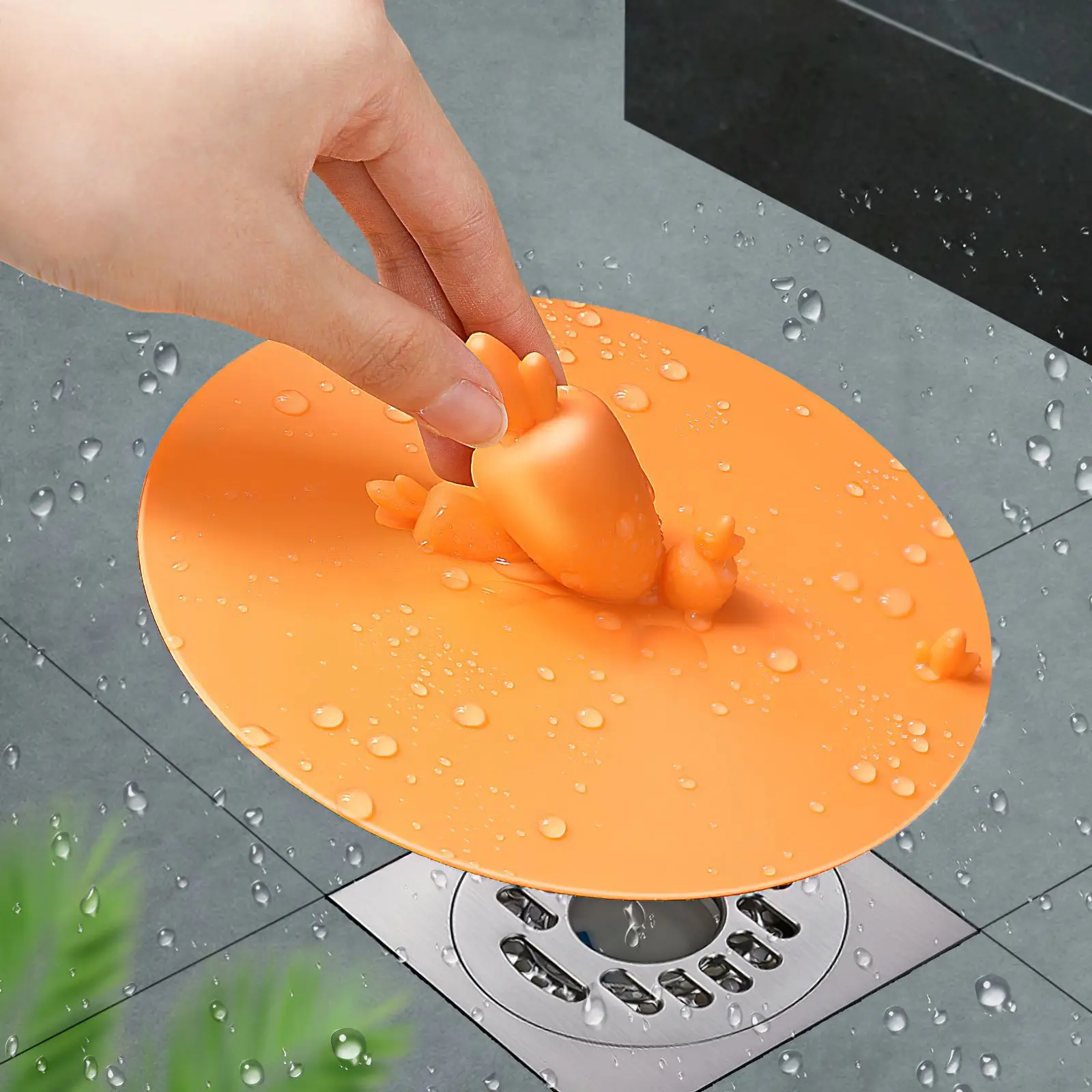 15cm/5.9inch Silicone Drain Plug Strong Adsorptive Bathroom Tub Stopper Leakproof Kitchen Sink Strainer with Humanized Handle
15cm/5.9inch Silicone Drain Plug Strong Adsorptive Bathroom Tub Stopper Leakproof Kitchen Sink Strainer with Humanized Handle