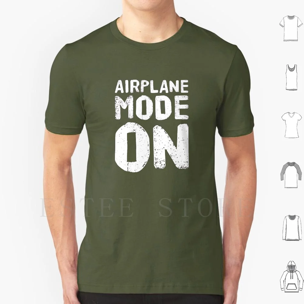 Airplane Mode On T Shirt DIY Big Size 100% Cotton Flight Airplanes Fighter Pilot Jet Aviation Captain Plane | Мужская одежда