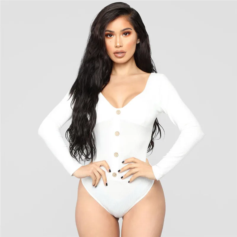 Hirigin Women Plain button Bandage Bodysuit elegant Long Sleeve backless Bodycon Leotard Stretch body feminino evening clubwear
Hirigin Women Plain button Bandage Bodysuit elegant Long Sleeve backless Bodycon Leotard Stretch body feminino evening clubwear