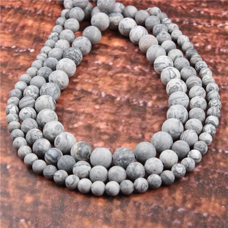 Wholesale Fashion Jewelry Frosted Map Stone 4/6/8/10 / 12mm Suitable For Making Jewelry DIY Bracelet Necklace
Wholesale Fashion Jewelry Frosted Map Stone 4/6/8/10 / 12mm Suitable For Making Jewelry DIY Bracelet Necklace