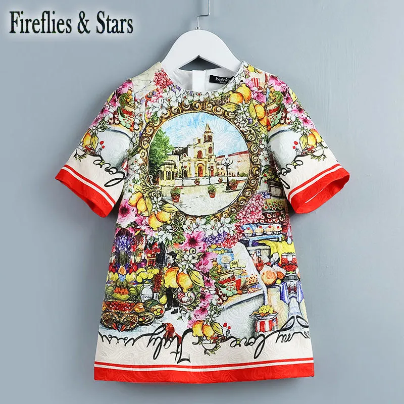 Summer quality girls dress Baby vestidos kids brand dress Children party clothes castle floral print flare sleeve 4 to 14 yrs
Summer quality girls dress Baby vestidos kids brand dress Children party clothes castle floral print flare sleeve 4 to 14 yrs