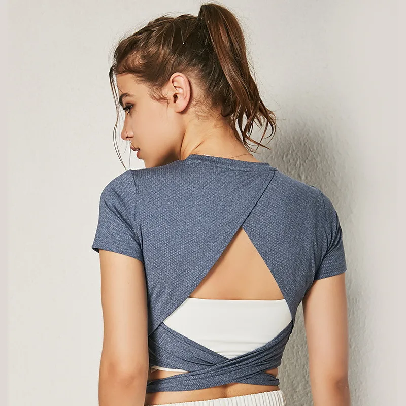 Running Sports T shirt Women's short sleeved Quick dry Split Tie Lace Design Fitness Top T-shirt Slim fit Yoga shirt Crop top
Running Sports T shirt Women's short sleeved Quick dry Split Tie Lace Design Fitness Top T-shirt Slim fit Yoga shirt Crop top