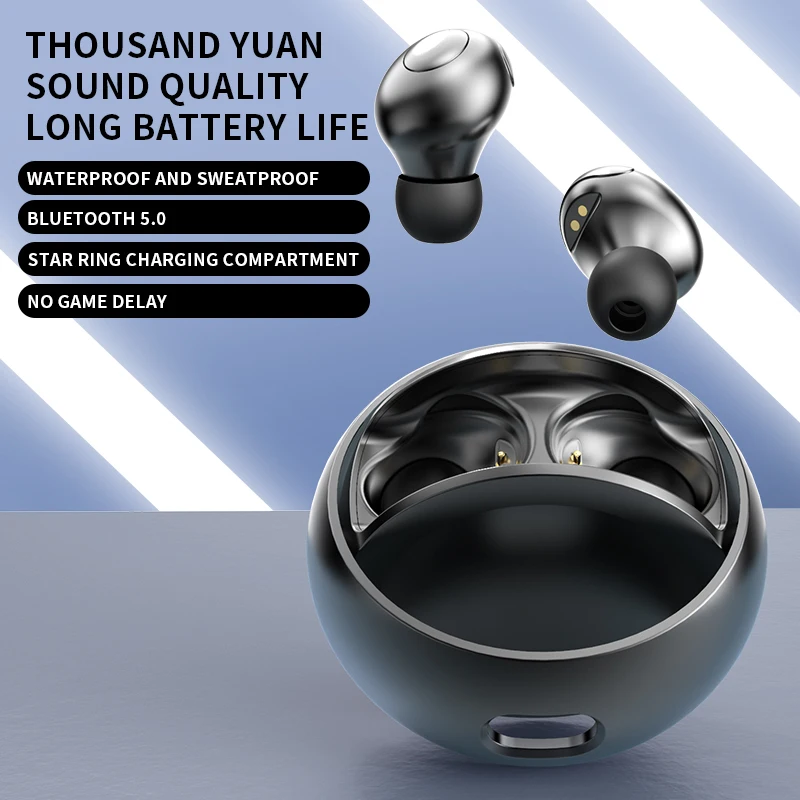 TWS Bluetooth-compatible 5.0 Headset Sports Earphone Headphone Star Ring Charging Box 9D Waterproof Stereo Wireless For IPhone
TWS Bluetooth-compatible 5.0 Headset Sports Earphone Headphone Star Ring Charging Box 9D Waterproof Stereo Wireless For IPhone