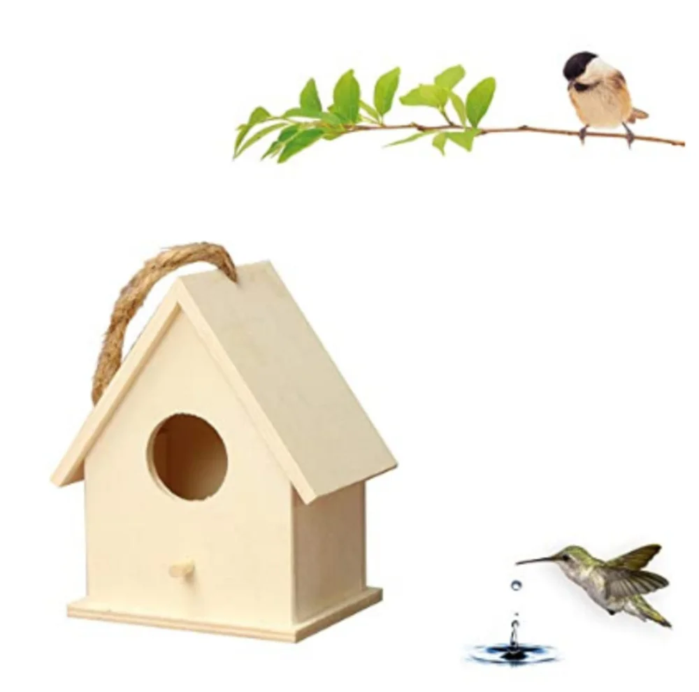 Wooden Bird Simple Nest Hanging Bird House Natural Wooden Bird Cage Resting Place Wall-mounted Outdoor Garden Tree Birdhouse
Wooden Bird Simple Nest Hanging Bird House Natural Wooden Bird Cage Resting Place Wall-mounted Outdoor Garden Tree Birdhouse