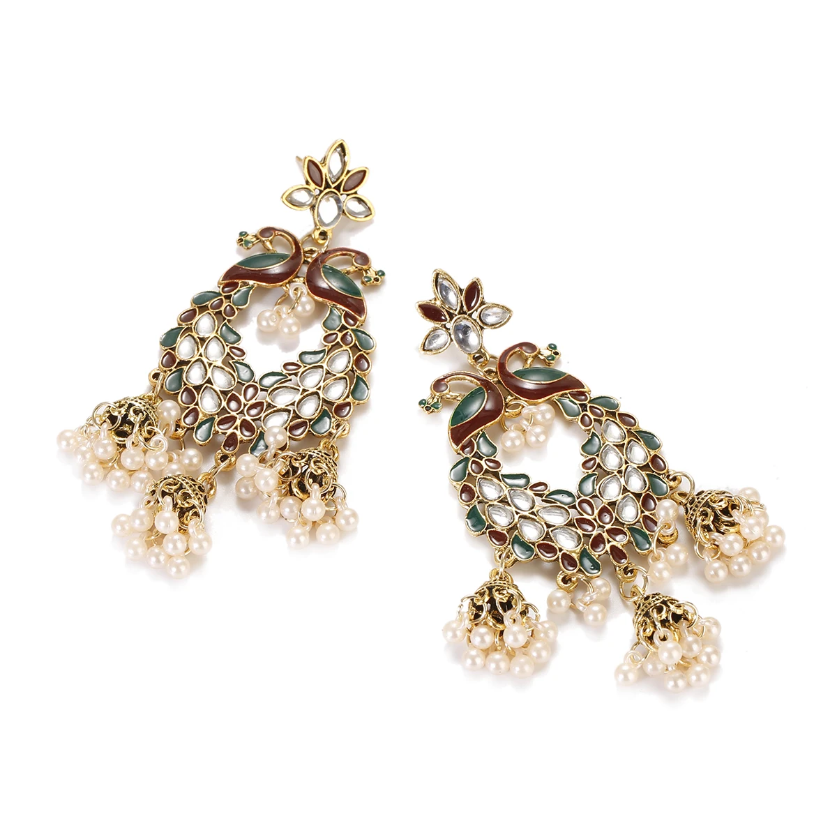 Ethnic Women's Indian Gypsy Zircon Wedding Earrings Statement Boho Jewelry Retro Tassel Indian Jhumka Earrings
Ethnic Women's Indian Gypsy Zircon Wedding Earrings Statement Boho Jewelry Retro Tassel Indian Jhumka Earrings