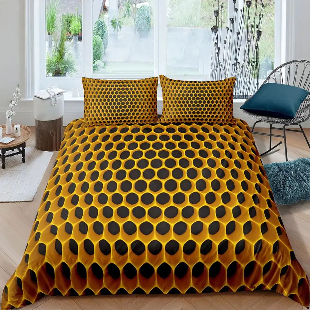 2021 Honeycomb Bedding Set 3D Geometric Texture Luxury Duvet Cover Home Bedroom Adult Kid Single Double King Size Quilt Cover
2021 Honeycomb Bedding Set 3D Geometric Texture Luxury Duvet Cover Home Bedroom Adult Kid Single Double King Size Quilt Cover