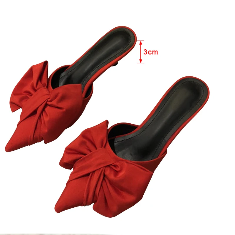 2021 New Style Women Slippers Fashion Spring Summer Silk Pointed Toe Bowtie Slip-on Slippers Females Sexy Thin Heels Slides
2021 New Style Women Slippers Fashion Spring Summer Silk Pointed Toe Bowtie Slip-on Slippers Females Sexy Thin Heels Slides