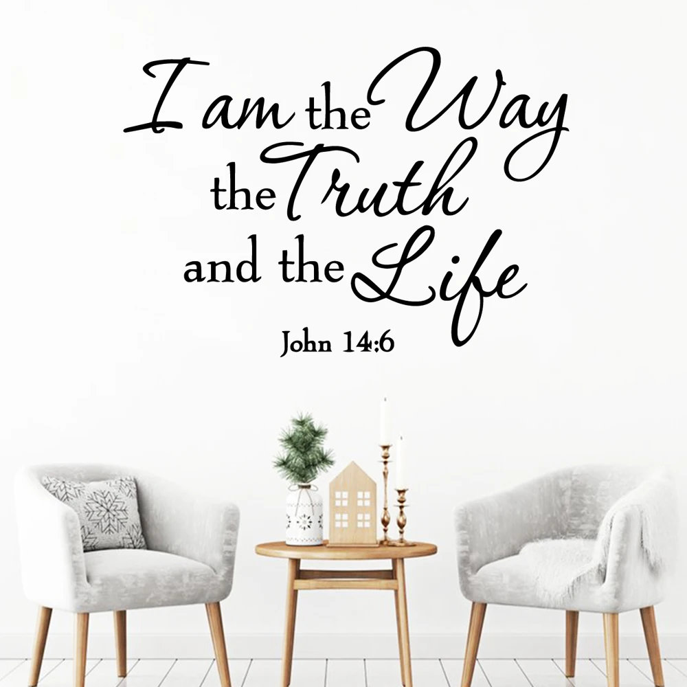 Cute I am the way the truth and the life Wall Sticker Home Decor Decoration For Kids Rooms Sticker Decal Decor Wallpaper
Cute I am the way the truth and the life Wall Sticker Home Decor Decoration For Kids Rooms Sticker Decal Decor Wallpaper