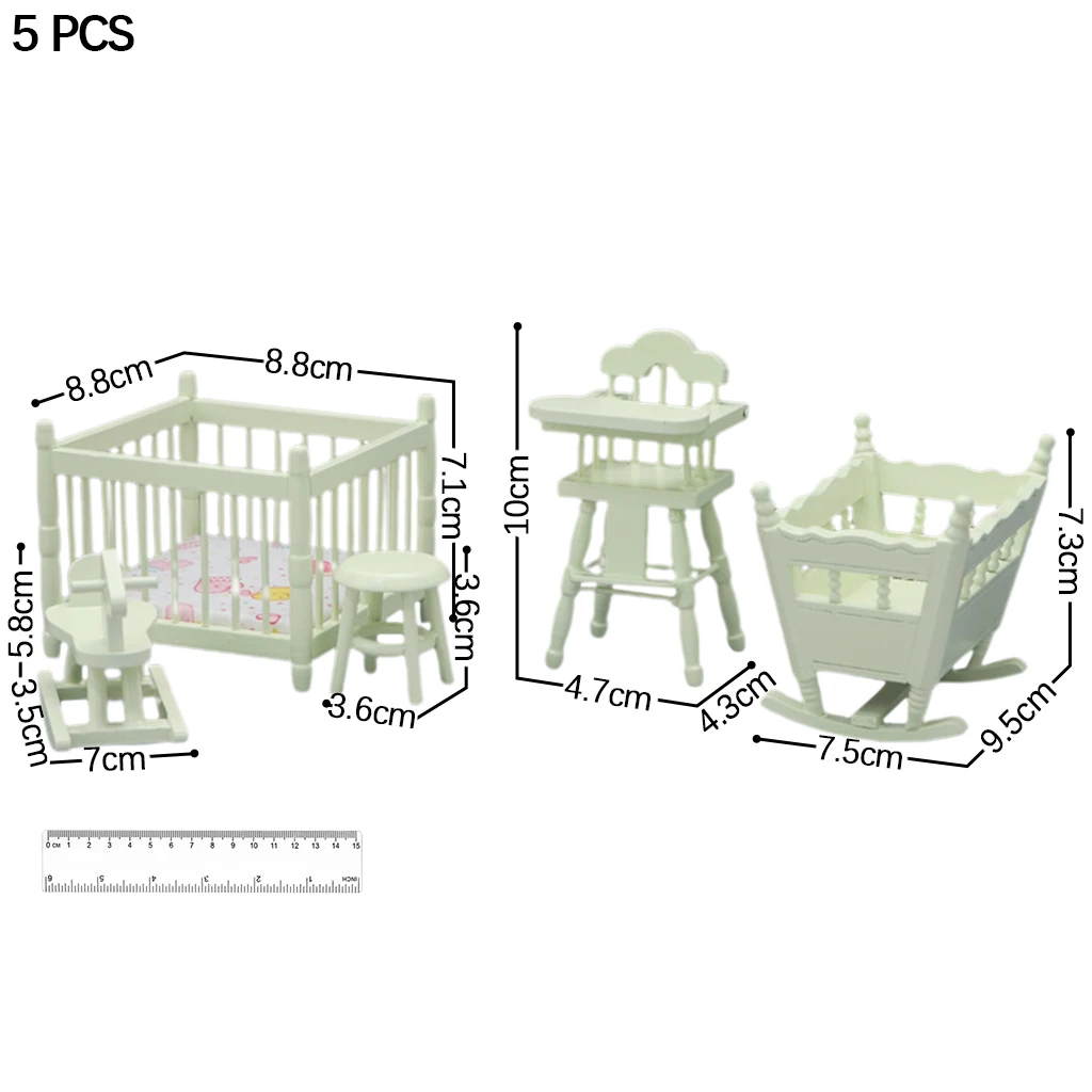 5pcs 1/12 Wood Dolls House Bedroom Set Handcraft Furniture Girls Boys Toddlers Playset Toys Furnishings Decor
5pcs 1/12 Wood Dolls House Bedroom Set Handcraft Furniture Girls Boys Toddlers Playset Toys Furnishings Decor