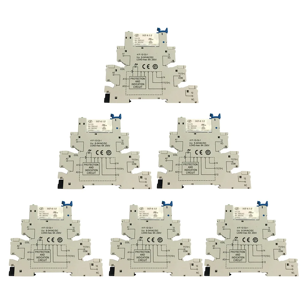 6 Pieces 5 PIN Relay Socket 6-24V AC/DC 6A Use with HF41F PCB Relay Module For Hongfa
6 Pieces 5 PIN Relay Socket 6-24V AC/DC 6A Use with HF41F PCB Relay Module For Hongfa