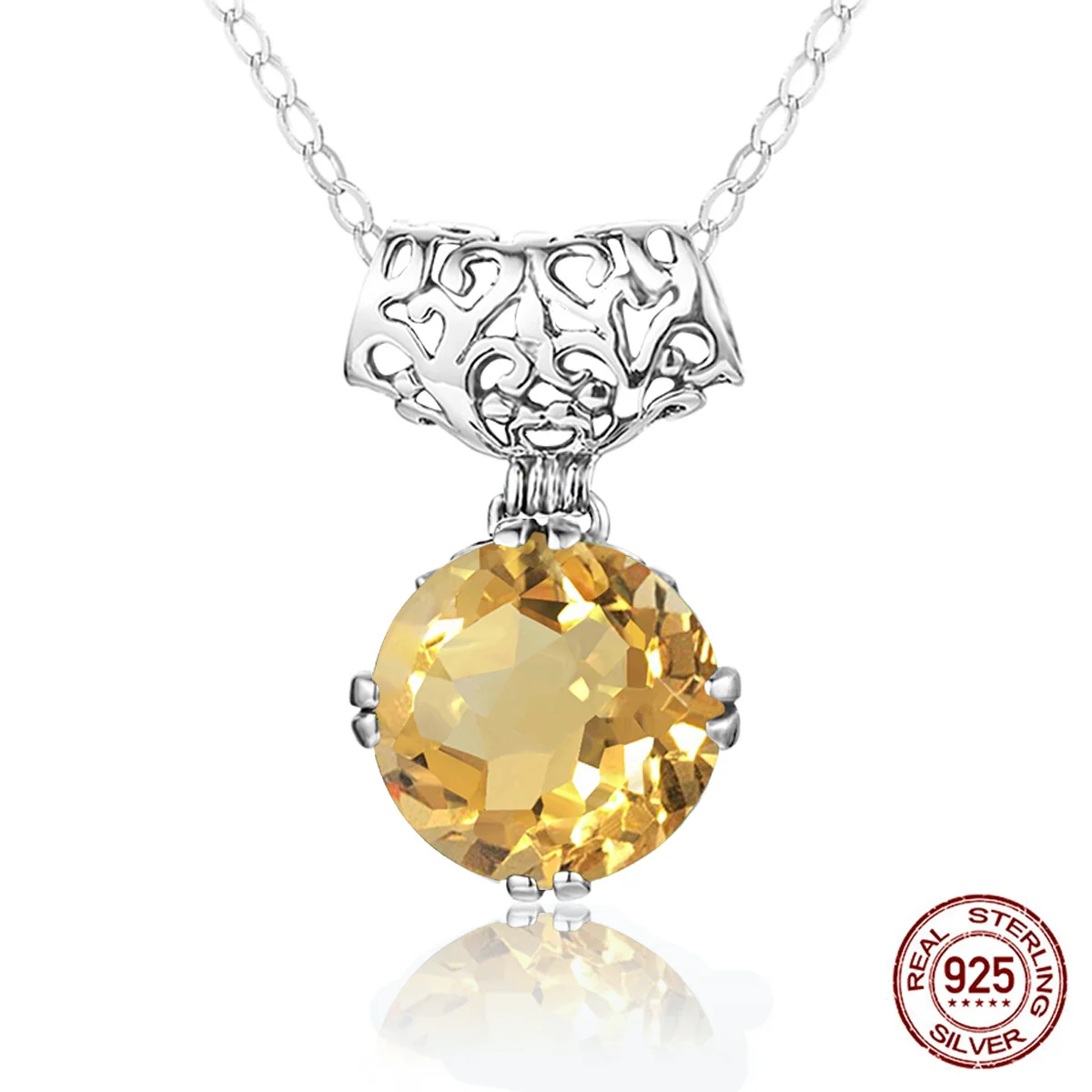 SILVER PARTY New Round Sterling Silver Citrine Vintage Pendant For Women Luxury Jewelry Accessory Anniversary Best Gift Hot Sale
SILVER PARTY New Round Sterling Silver Citrine Vintage Pendant For Women Luxury Jewelry Accessory Anniversary Best Gift Hot Sale