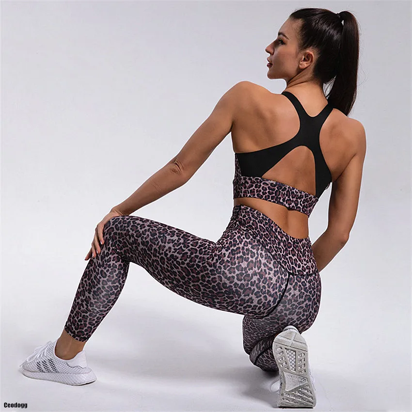 Seamless Women Yoga Set Workout Sportswear Gym Clothing Fitness Crop Top High Waist Leggings Sports Pink Leopard Suits New
Seamless Women Yoga Set Workout Sportswear Gym Clothing Fitness Crop Top High Waist Leggings Sports Pink Leopard Suits New