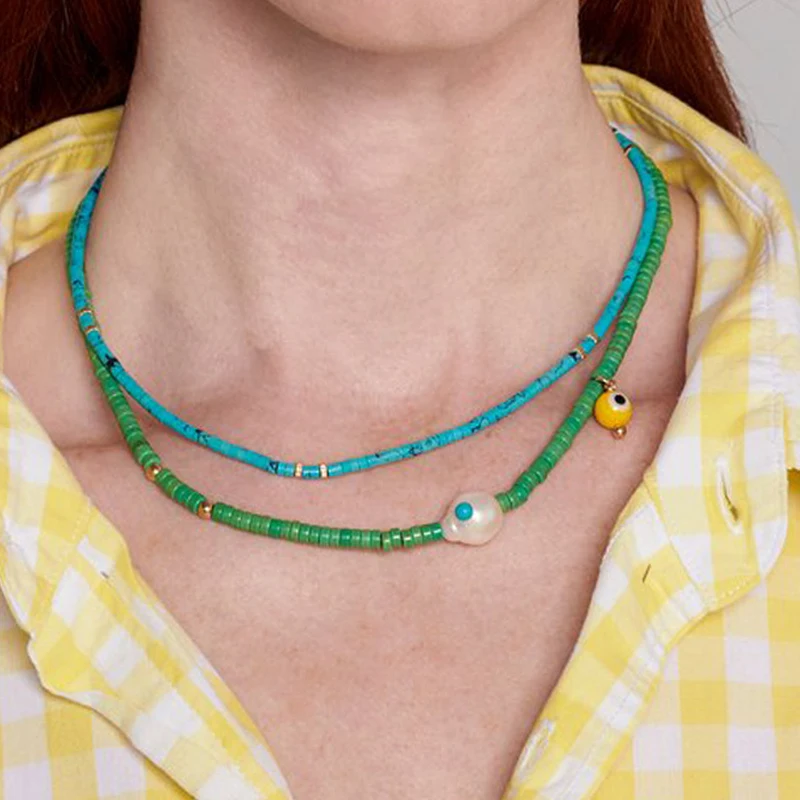 Handmade bohemian eye design necklace green natural stone beaded choker ladies banquet high quality jewelry ethnic style collare
Handmade bohemian eye design necklace green natural stone beaded choker ladies banquet high quality jewelry ethnic style collare