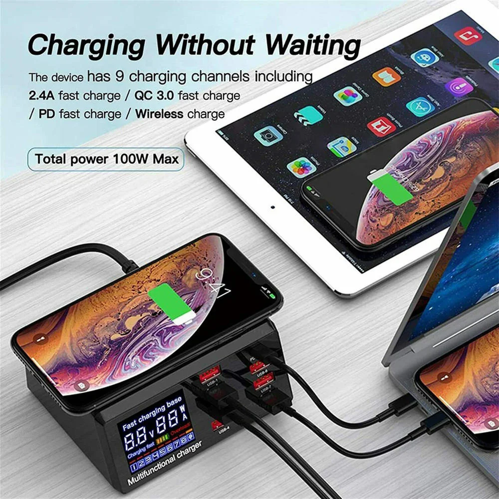 Multifunctional Mobile Phone Fast Charger Qc3.0 Multi-port Usb Smart Number Display Voltage And Current Pd/18w Flash Fast Charge
Multifunctional Mobile Phone Fast Charger Qc3.0 Multi-port Usb Smart Number Display Voltage And Current Pd/18w Flash Fast Charge