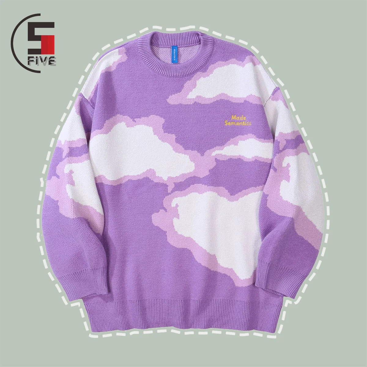Cloud Embroidery Knitted Sweater Men Hip Hop Letter Print Knit Pullover Autumn Harajuku Couple Casual Oversized Sweaters Unisex
Cloud Embroidery Knitted Sweater Men Hip Hop Letter Print Knit Pullover Autumn Harajuku Couple Casual Oversized Sweaters Unisex