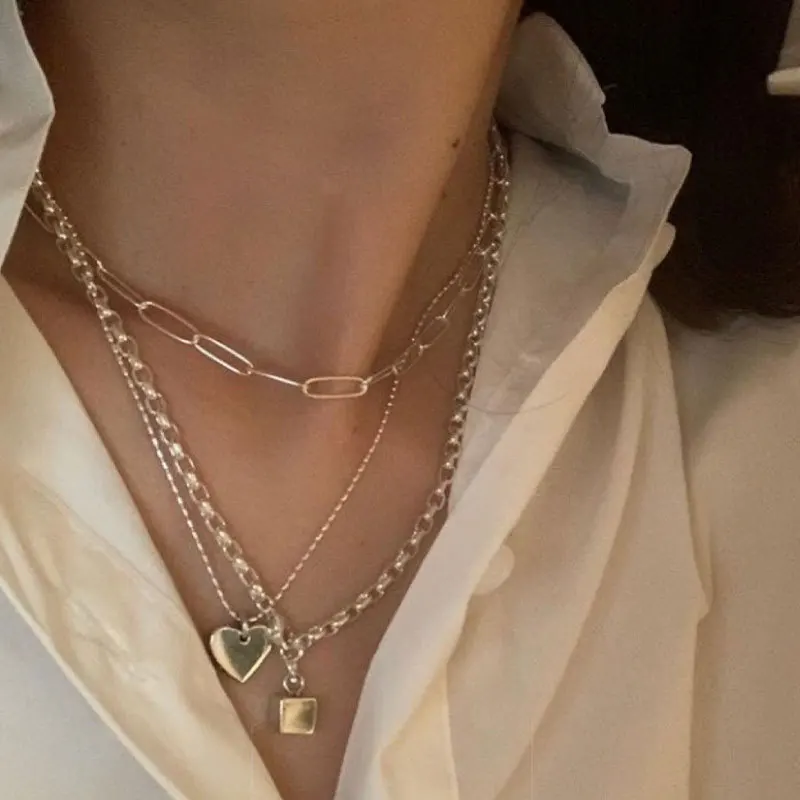 Mewanry 925 Sterling Silver Love Heart Necklace for Women Block Pendant Chain Clavicle Vintage Fashion Simple Party Jewelry Gift
Mewanry 925 Sterling Silver Love Heart Necklace for Women Block Pendant Chain Clavicle Vintage Fashion Simple Party Jewelry Gift