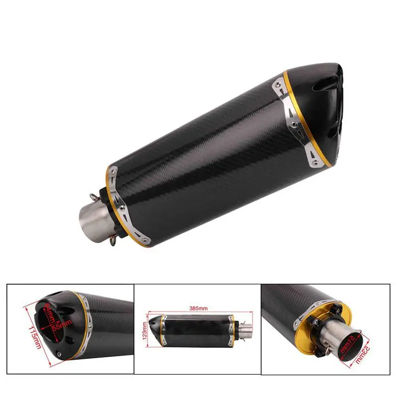 HiMISS 51mm Motorcycle Exhaust Modified Muffler Pipe Carbon Fiber Scooter Silencer For Yamaha R1 R6 K6 7
HiMISS 51mm Motorcycle Exhaust Modified Muffler Pipe Carbon Fiber Scooter Silencer For Yamaha R1 R6 K6 7